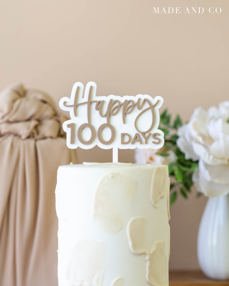 Cake Topper 49 | Acrylic | Happy 100 Days