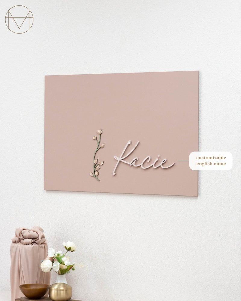 Painted Banner 27 | Floral Accent | Custom Name