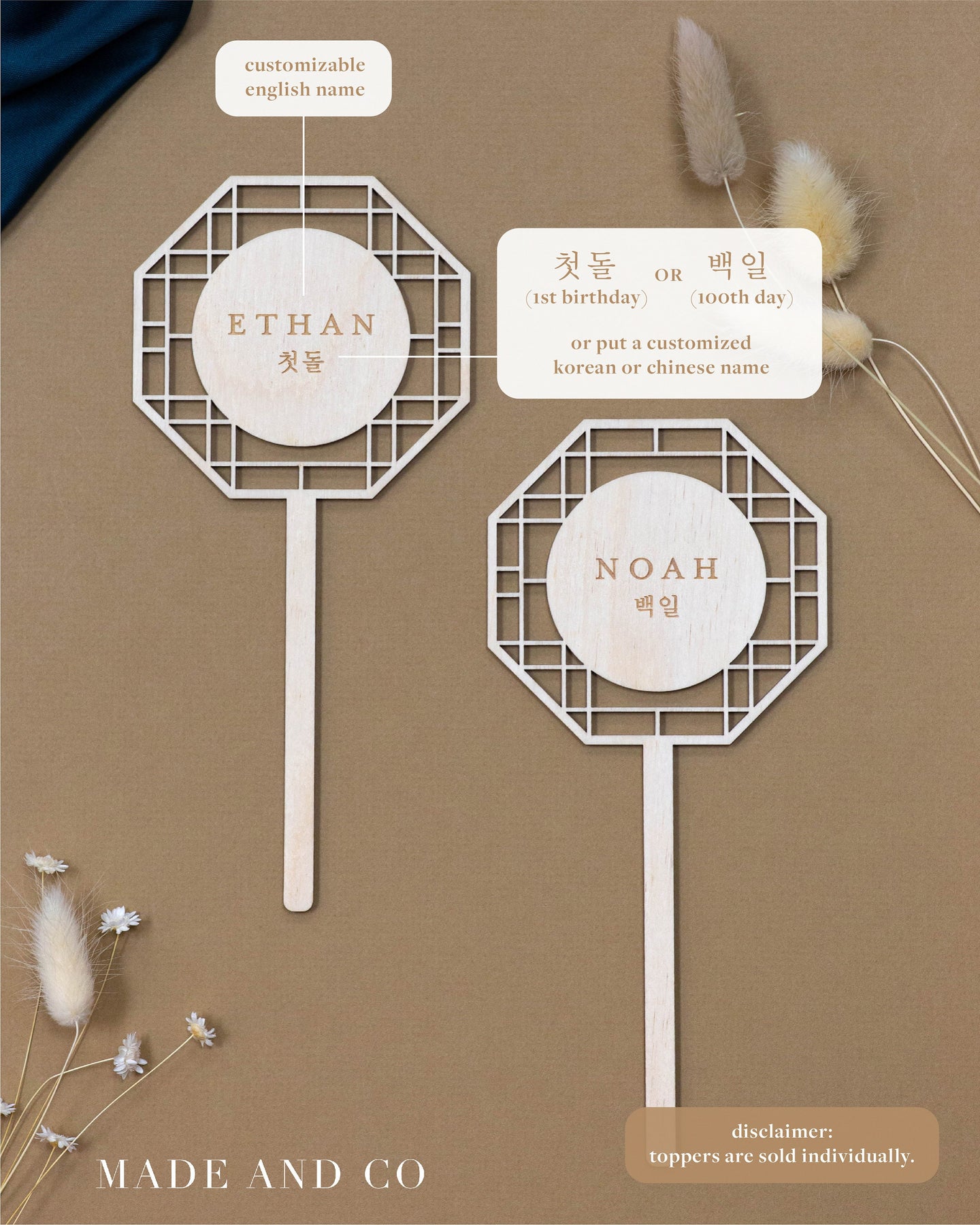 Toppers Border Cake Topper 10 | Lattice Border | Octagon Design – Made and Co Designs