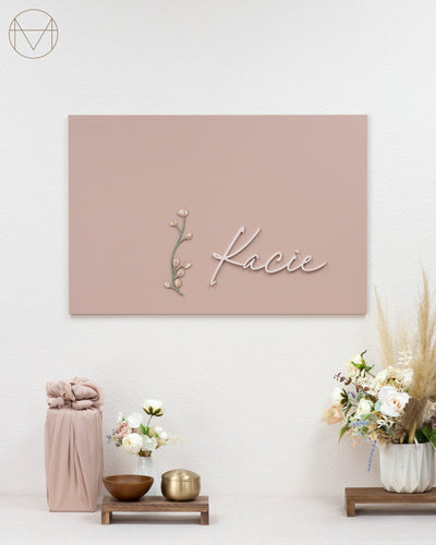 Painted Banner 27 | Floral Accent | Custom Name