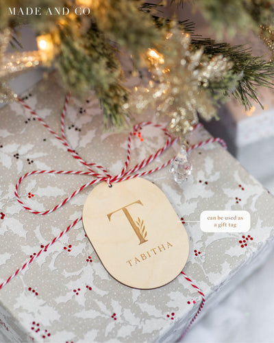 Gift Tag 33 | Monogram Christmas Ornaments