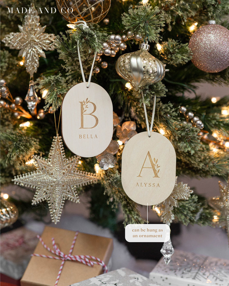 Gift Tag 33 | Monogram Christmas Ornaments