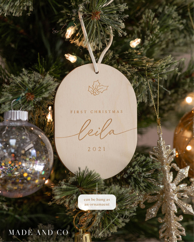 Gift Tag 34 | First Christmas Ornament | Holiday Tag