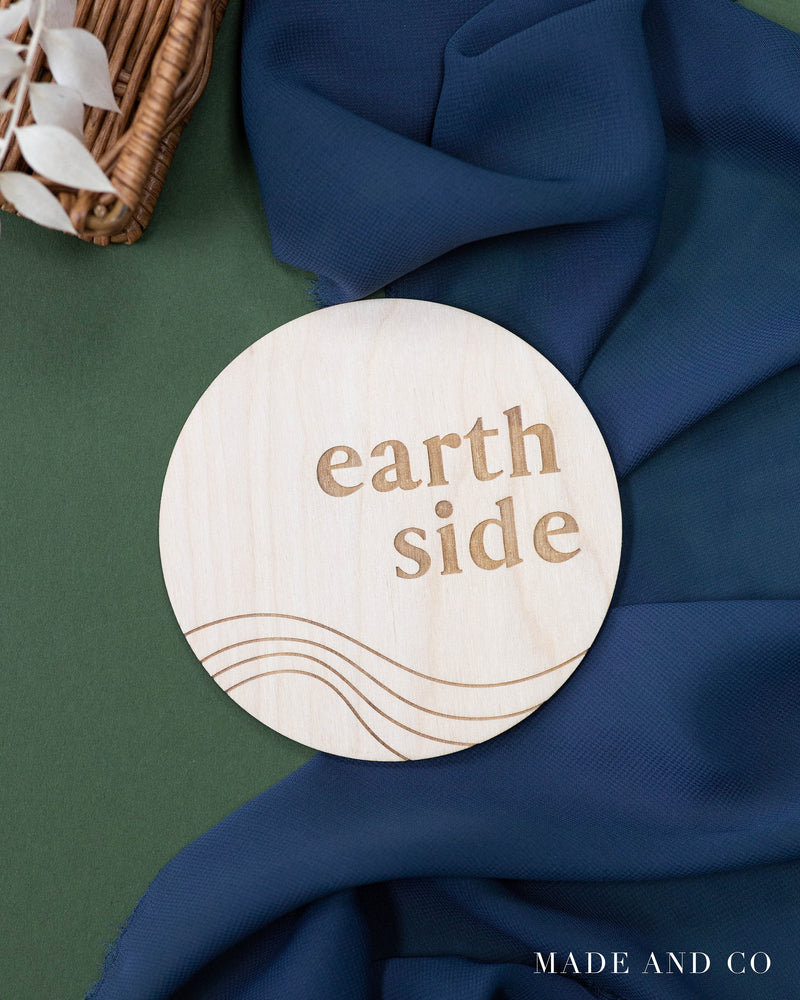 Birth Announcement 22 | Earth Side Sign | Plaque