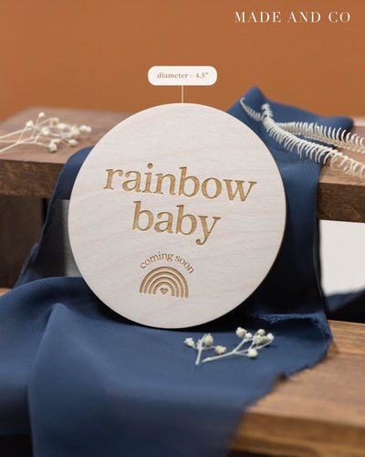Birth Announcement 28 | Rainbow Baby | Plaque