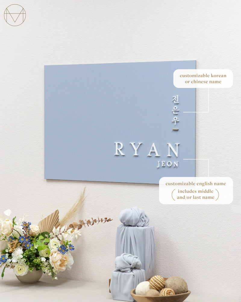 Blue Lettering Banner Painted Banner 23 | Acrylic Lettering | Custom Name – Made and Co Designs