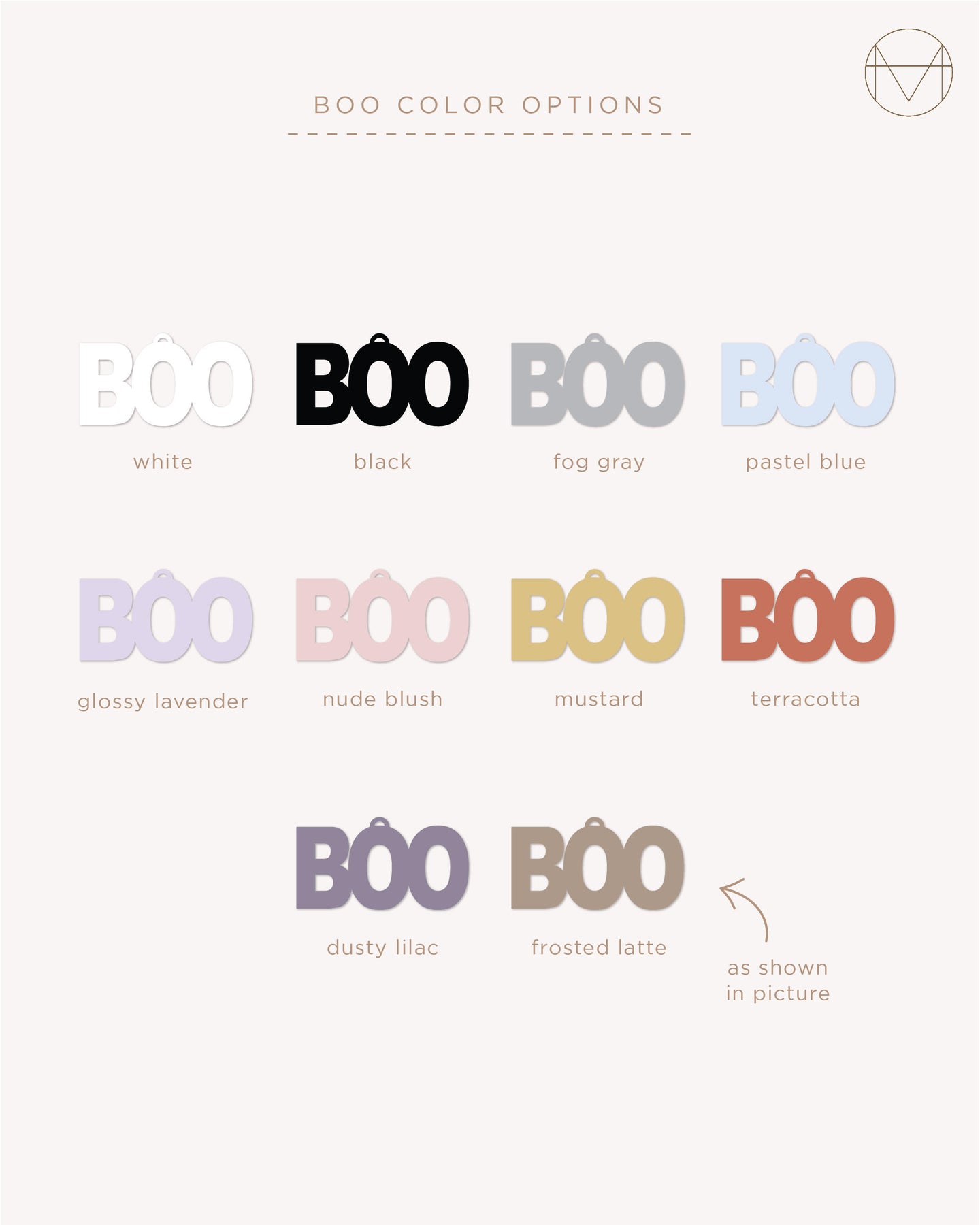 Acrylic Gift Tag 25 | BOO Name – Made and Co Designs